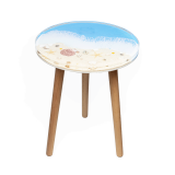 Resin Side Table Shell Beach 40x40x52cm