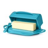 Butterie Flip-Top Butter Dish with Matching Spreader - Aqua 23x14x8cm