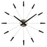 NeXtime Plug-Inn Stainless Steel Wall Clock 58cm - Black