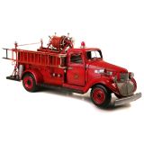Chevy Fire Truck Metal Collectable - Red 45x14.5x19cm