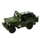 Army Jeep Metal Collectable - Green 17x8.5x8.7cm