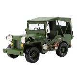 Jeep with Canopy Metal Collectable - Green 17x9x10cm