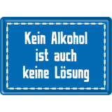 Nostalgic-Art Metal Card Kein Alkohol 10x14x0.3cm