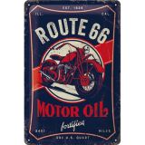 Nostalgic-Art Medium Sign Route 66 Motor Oil 20x30x0.5cm