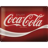 Nostalgic-Art Large Sign Coca-Cola Logo Red Lights 30x40x0.5cm