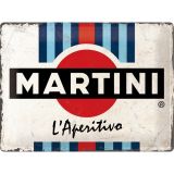 Nostalgic-Art Large Sign Martini - L'Aperitivo Racing Stripes 30x40x0.5cm