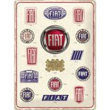 Nostalgic-Art Large Sign Fiat Logo Evolution 30x40x0.5cm
