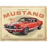 Nostalgic-Art Large Sign Ford Mustang - Red 1967 GT 30x40x0.5cm