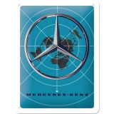 Nostalgic-Art Small Sign Mercedes- Benz Blue Map 15x20x0.3cm