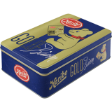 Nostalgic-Art Flat Storage Tin HARIBO - Goldbären Vintage Gold 23x16x7cm