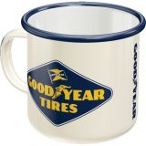 Nostalgic-Art Enamel Mug Goodyear Logo White 8x8x8xcm