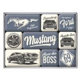 Nostalgic-Art 9pc Magnet Set Ford Mustang The Boss 7x9.3x2cm