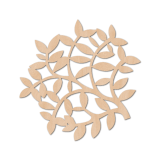 Wooden Coaster Leaves 10x10x0.3cm