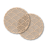 2pc Wooden Coaster Arches 10x10x0.3cm