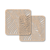 2pc Wooden Coasters Fern 10x10x0.3cm