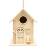 Wooden Birdhouse with Lid