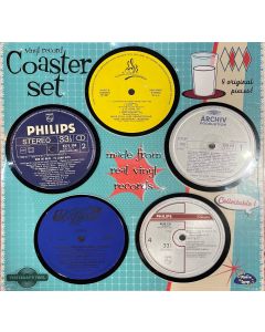 Yesterday's Vinyl Coaster Set Of 8 Pieces - Assorted