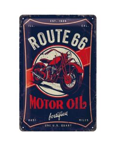 Nostalgic-Art Medium Sign Route 66 Motor Oil 20x30x0.5cm