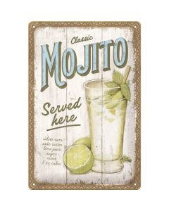 Nostalgic-Art Medium Sign Mojito Served Here 20x30x0.5cm