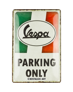 Nostalgic-Art Medium Sign Vespa - Parking Only Italian 20x30x0.5cm