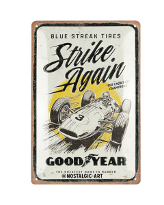 Nostalgic-Art Medium Sign Goodyear - Blue Strikes Again 20x30x0.5cm