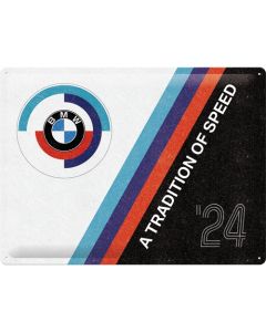 Nostalgic-Art Large Sign BMW - Tradition of Speed 30x40x0.5cm