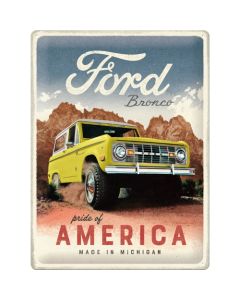 Nostalgic-Art Large Sign Ford Bronco Pride Of America Special Edition 30x40x0.5cm