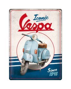 Nostalgic-Art Large Sign Vespa Iconic Since 1946 30x40x0.5cm