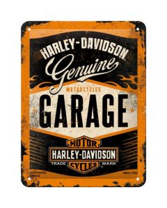 Nostalgic-Art Small Sign Harley Davidson Genuine Garage 15x20x0.3cm