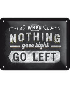 Nostalgic-Art Small Sign Go Left 15x20x0.3cm