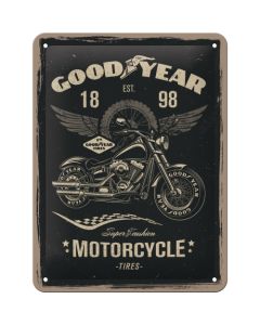 Nostalgic-Art Small Sign Goodyear - Motorcycle 15x20x0.3cm