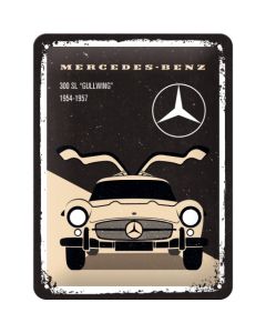 Nostalgic-Art Small Sign Mercedes-Benz 300SL Beige 15x20x0.3cm