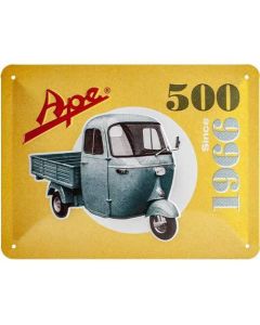 Nostalgic-Art Small Sign Ape 500 - Since 1966 15x20x0.3cm