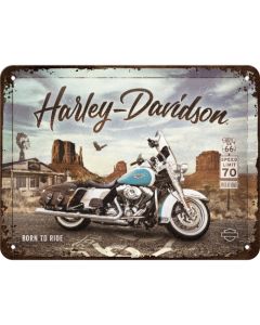 Nostalgic-Art Small Sign Harley-Davidson Route 66 Road King Classic 15x20x0.3cm