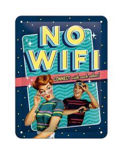 Nostalgic-Art Small Sign No WiFi 15x20x0.3cm