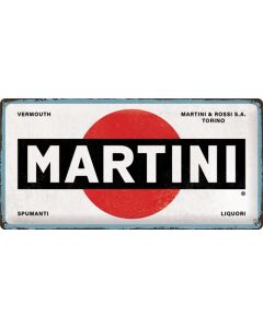Nostalgic-Art Long Sign Martini - Logo White 25x50x0.3cm