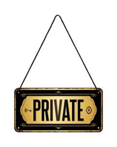 Nostalgic-Art Hanging Sign Private 20x10x0.2cm