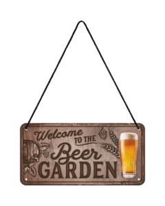 Nostalgic-Art Hanging Sign Welcome To The Beer Garden 20x10x0.2cm