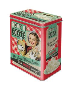 Nostalgic-Art Tin Storage Box Large Have a Coffee 10x14x20cm