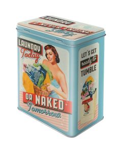 Nostalgic-Art Tin Storage Box Large Laundry Today 10x14x20cm