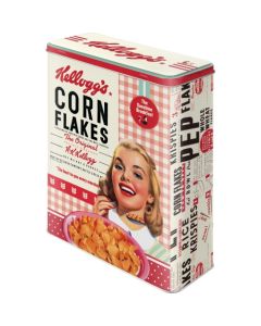 Nostalgic-Art Tin Storage Box XL Kellogg's - Girl Corn Flakes 8x19x26cm