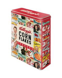 Nostalgic-Art Tin Storage Box XL Kellogg's Corn Flakes Collage 8x19x26cm