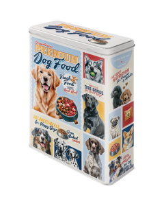Nostalgic-Art Tin Storage Box XL Premium Dog Food 8x19x26cm