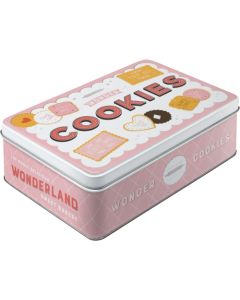 Nostalgic-Art Flat Storage Tin Wonder Cookies 23x16x7cm