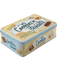 Nostalgic-Art Flat Storage Tin Cookies 'n' Biscuits 23x16x7cm