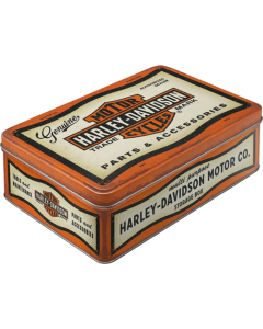 Nostalgic-Art Flat Storage Tin Harley-Davidson - Parts $ Accessories 23x16x7cm