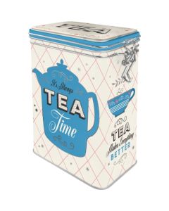 Nostalgic-Art Clip Top Storage Tin Tea 7.5x11x17.5cm