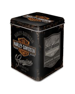 Nostalgic-Art Tea Storage Tin Harley-Davidson Genuine 7.5x7.5x9.5cm