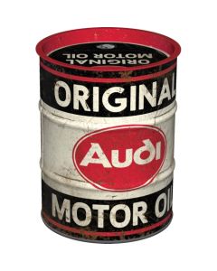 Nostalgic-Art Money Box Oil Barrel Audi Original Motor Oil 9.3x9.3x11.5cm