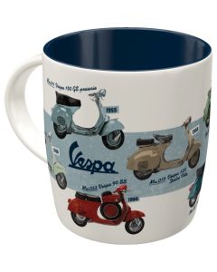 Nostalgic-Art Ceramic Mug Vespa Model Chart 9x9x9cm